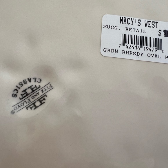 18” Oval Serving Platter Garden Rhapsody - Picture 4 of 7